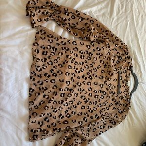 Cheetah print shirt, size L, A New Day